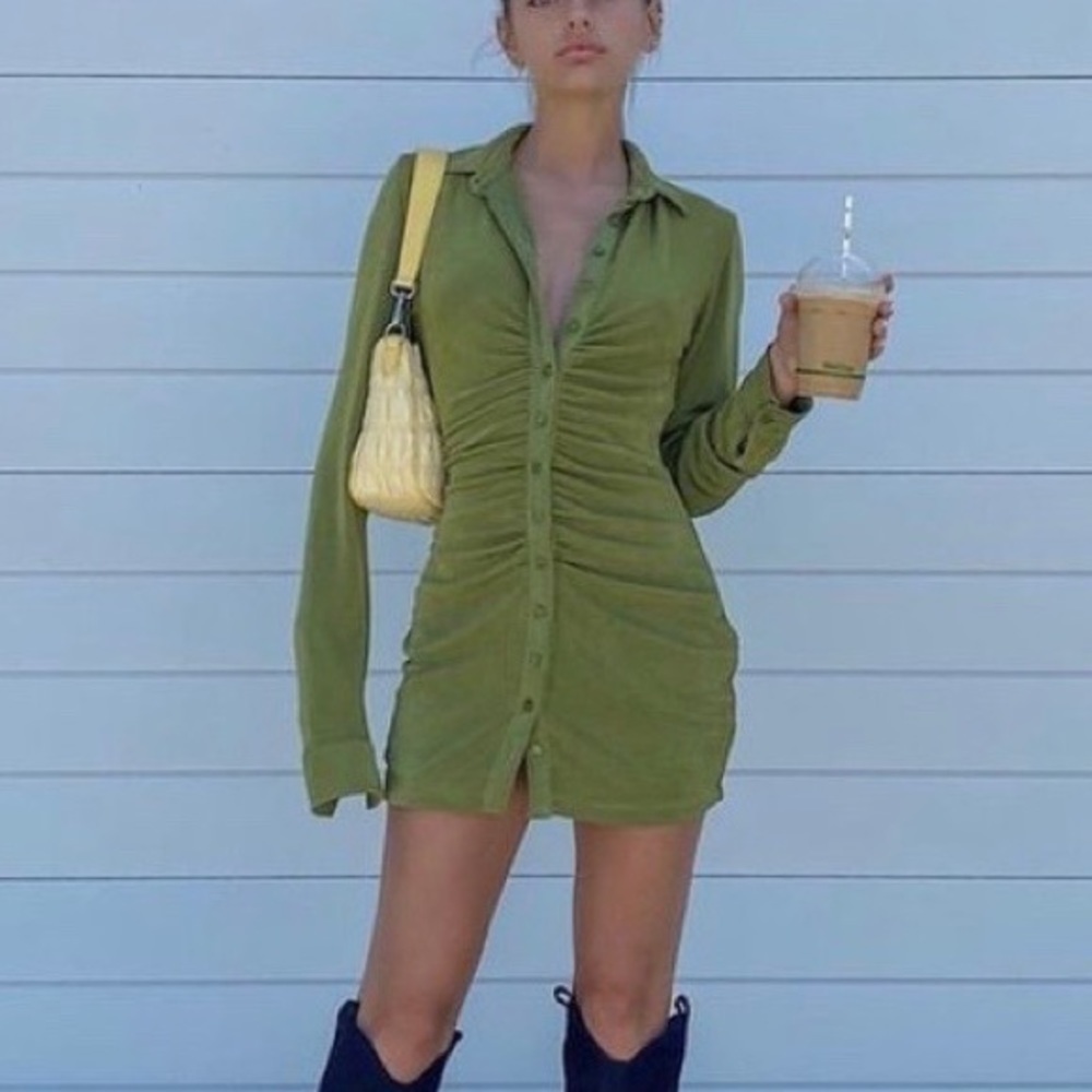 With Jean Dress Andy Mini Shirtdress‎ Sz S